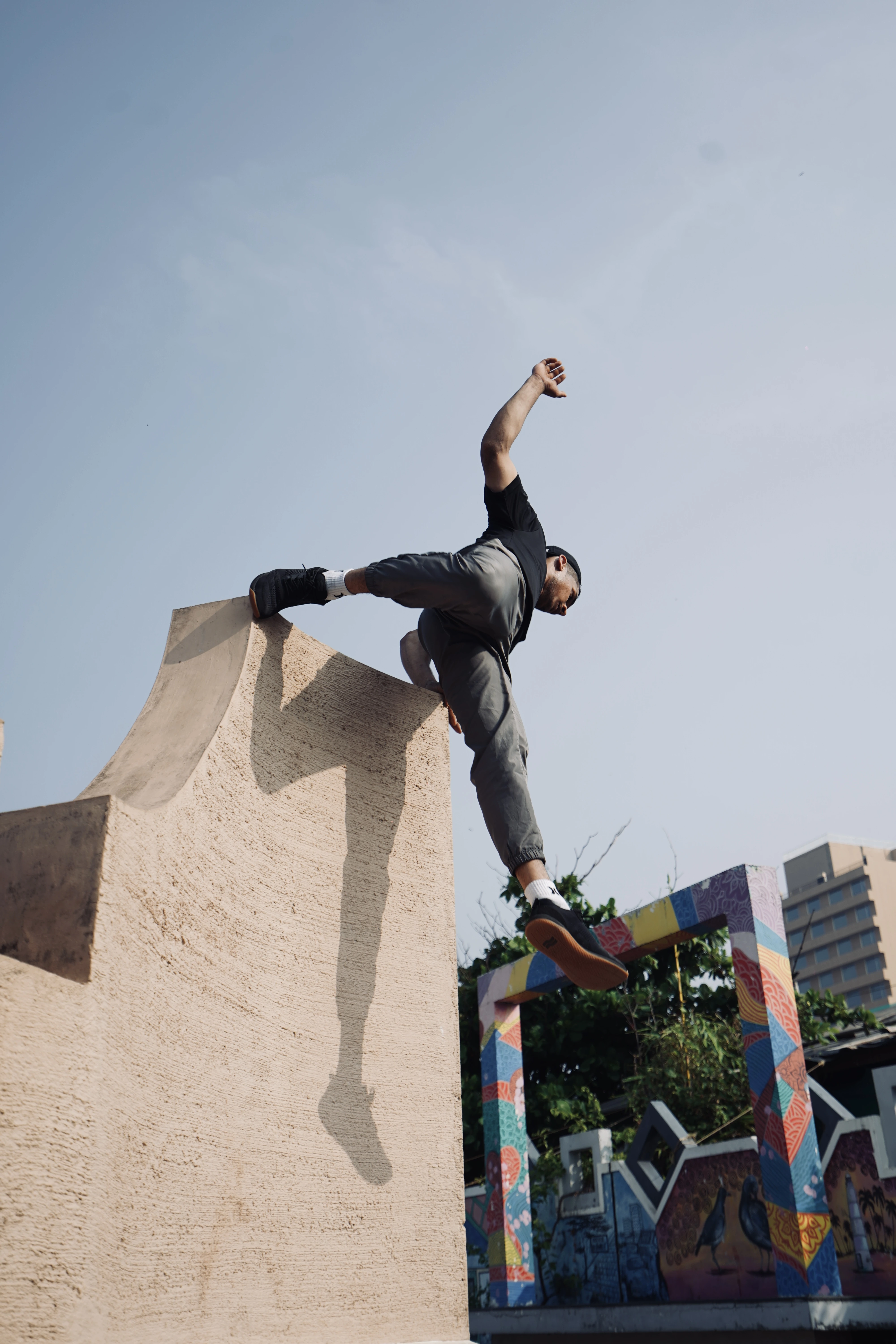 Coach Nithin curved wall climb-up