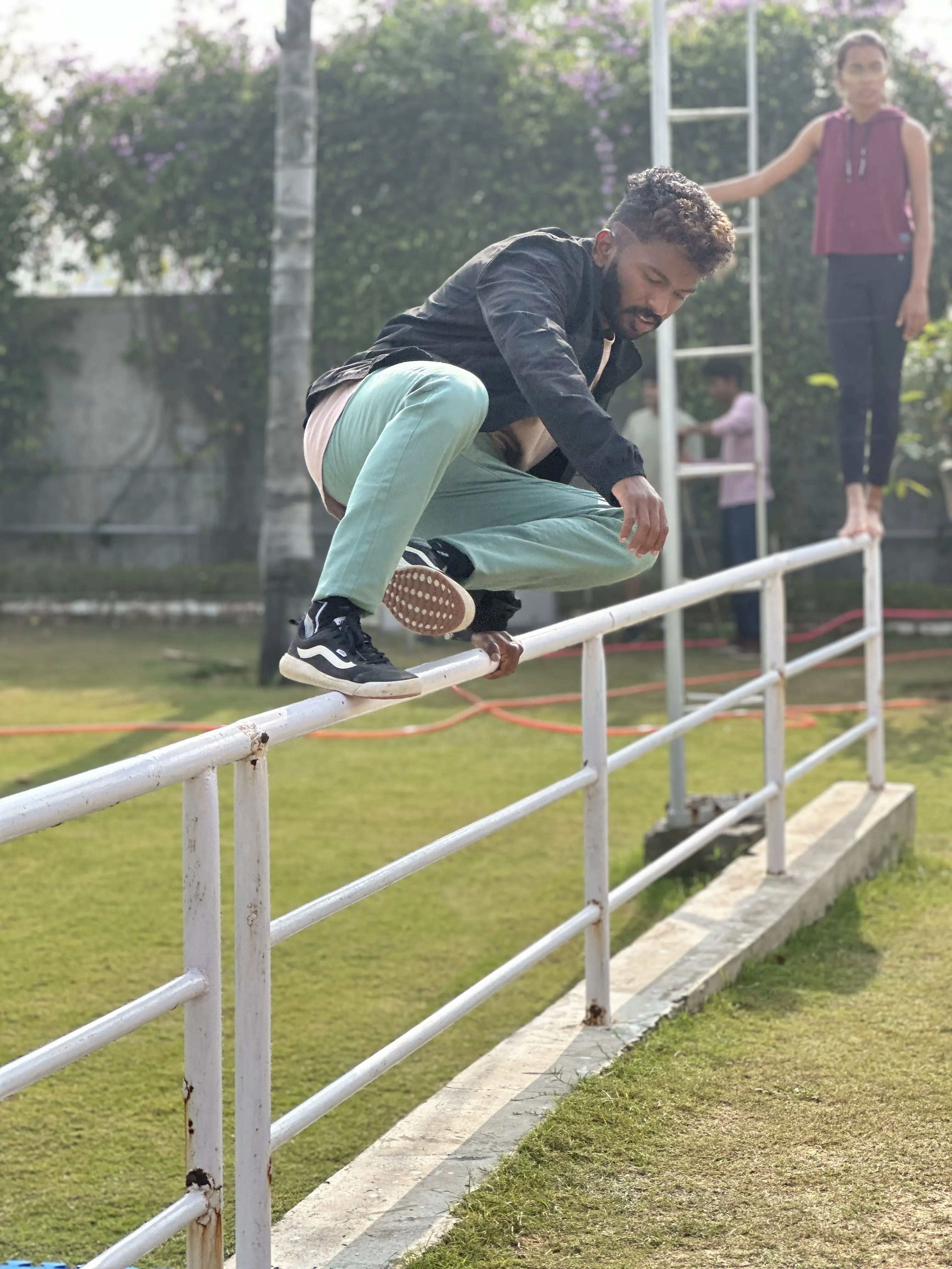 Coach Renjith rail precision jump
